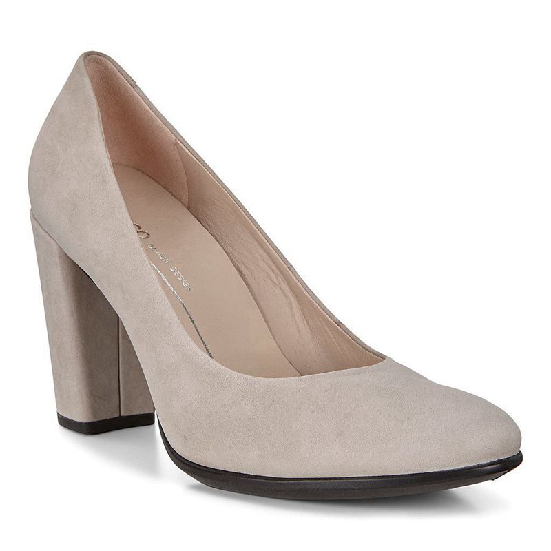 Women Heels Ecco Shape 75 Block - Heels Beige - India YUZIWX603